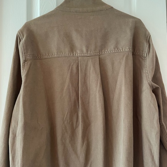 Liverpool Cinch Waist Jacket NWT Toffee Brown Sz L Patch Pocket Utility Minimal - Picture 5 of 6